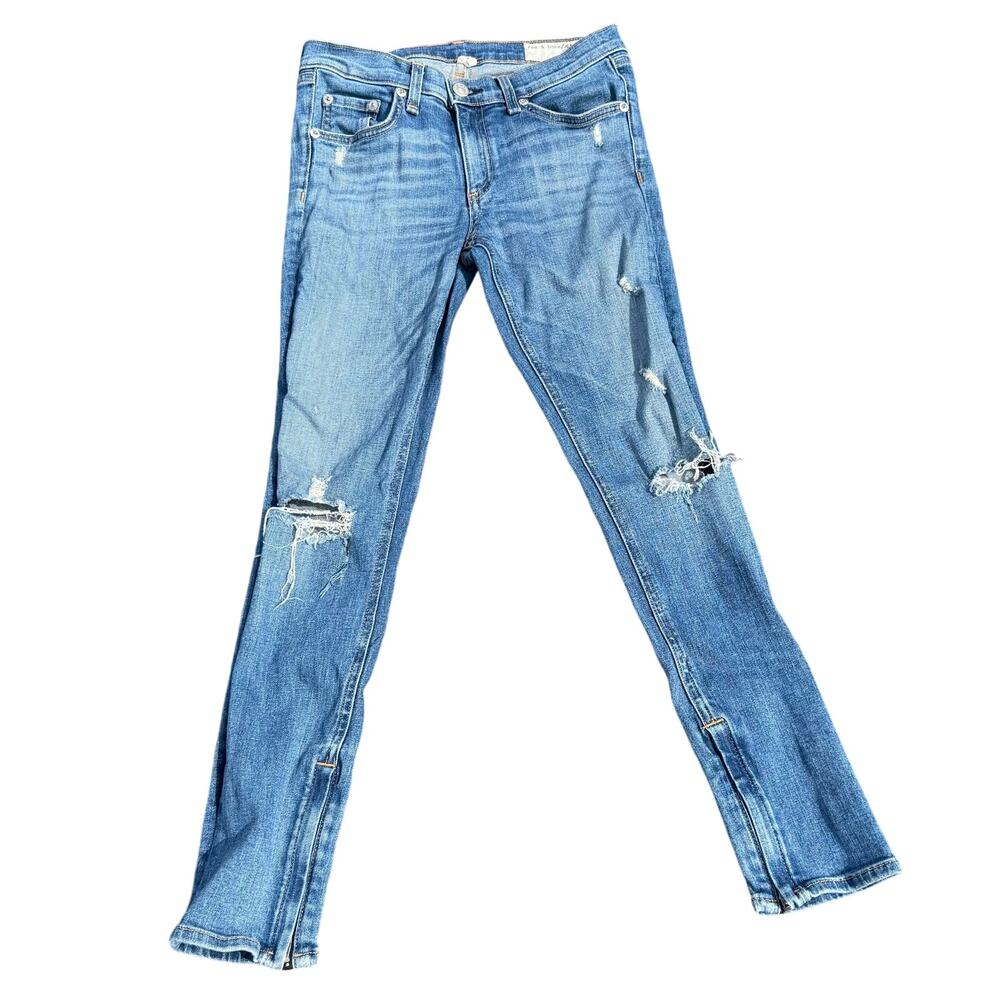 Rag & Bone Jeans Women's Size 27 Blue Zipper Capri